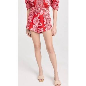 Farm Rio Flora tapestry red shorts 32 Large 12